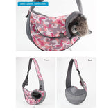 Size S Pink Lightweight Single Shoulder Pet Sling Bag -  Stylish Durable Oxford Fabric Carrier