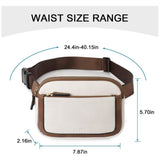 Brown Waterproof PU Leather Waist Bag - Adjustable Crossbody Belt Bag for Men & Women