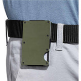 2 Pcs Gold Aluminum RFID Blocking Wallet - Slim Card Holder & Money Clip, Lightweight