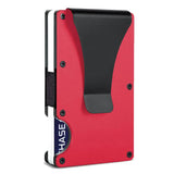 2 Pcs Red Aluminum RFID Blocking Wallet - Slim Credit Card Holder & Money Clip