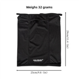 2 Pack Black UV Face Mask - Ice Silk Neck Gaiter for Cycling w/Ear Hooks