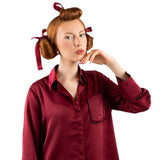 Claret 3-Pc No-Heat Hair Curlers - Silk Ribbon Curling Wand for Overnight Styling