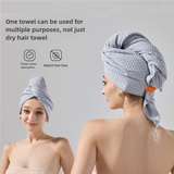 2 Pcs Pink Super Absorbent Waffle Weave Hair Towel, Multi-Functional Quick Drying Turban for Women, Soft & Fast Drying Head Wrap