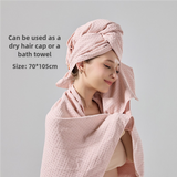 2 Pcs Pink Super Absorbent Waffle Weave Hair Towel, Multi-Functional Quick Drying Turban for Women, Soft & Fast Drying Head Wrap