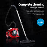 New 2200W VACUUM CLEANER BAGLESS CYCLONE CYCLONIC Handheld Vax HEPA Filter Red
