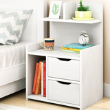 Wooden Bedside Table with Chest of Drawers Shelf Tallboy Cabinet Bedroom Storage.