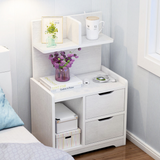 Wooden Bedside Table with Chest of Drawers Shelf Tallboy Cabinet Bedroom Storage.