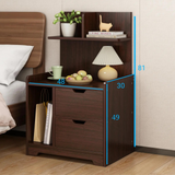 Wooden Bedside Table with Chest of Drawers Shelf Tallboy Cabinet Bedroom Storage.