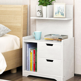Wooden Bedside Table with Chest of Drawers Shelf Tallboy Cabinet Bedroom Storage.