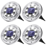 4/8/12 Solar Powered LED Buried Inground Recessed Light Garden Outdoor Deck Path