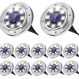 4/8/12 Solar Powered LED Buried Inground Recessed Light Garden Outdoor Deck Path