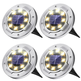 4/8/12 Solar Powered LED Buried Inground Recessed Light Garden Outdoor Deck Path