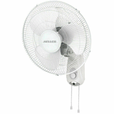 Heller Wall Mount Fan White 40cm Cord 3 Speed/Oscillating/Tilt Adjustable