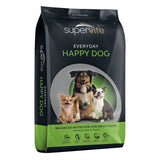 Large 20kg Supervite Happy Dog Food Adult Balanced Dry Food Healthy Skin + Coat.