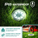 4/8/12 Solar Powered LED Buried Inground Recessed Light Garden Outdoor Deck Path