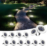 4/8/12 Solar Powered LED Buried Inground Recessed Light Garden Outdoor Deck Path