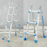 2.8m Multi Purpose Aluminium Folding Ladder with Work Platform Step Extension