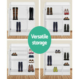 21 Pairs of Shoes 2 Door Cupboard Storage Shelving Organiser Wardrobe Cabinet