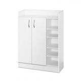 21 Pairs of Shoes 2 Door Cupboard Storage Shelving Organiser Wardrobe Cabinet