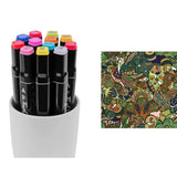 262 Colour FINE & BROAD Dual Tip Art Marker Pens w Drawing Gloves & Carry Bag