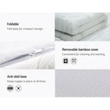 Memory Foam Mattress Topper Queen Size Cool Gel Bamboo Cover Motion Control