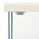 3-Layer Display Cabinet Tempered Glass White Decor Storage Shelves Organizer