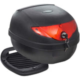 36L Motorcycle Motorbike Helmet Rear Top Box Luggage Storage Case Lockable Black