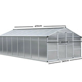 4.7 x 2.5m Polycarbonate Hot Green House Greenhouse Plant Storage Large Walk In