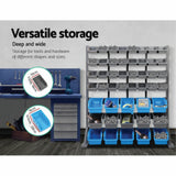 47 Bin Storage Shelving Rack Workshop Garage Warehouse Tools Organiser Stand Set