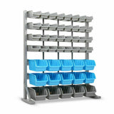 47 Bin Storage Shelving Rack Workshop Garage Warehouse Tools Organiser Stand Set