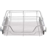 50CM Pull Out Wire Baskets Kitchen Pantry Storage Drawer Organizer Metal Sliding