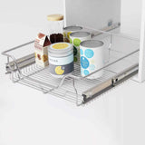 50CM Pull Out Wire Baskets Kitchen Pantry Storage Drawer Organizer Metal Sliding