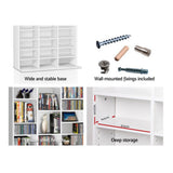 Adjustable Book Storage Shelf Rack Unit - White