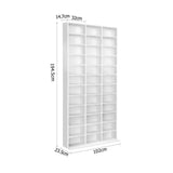 Adjustable Book Storage Shelf Rack Unit - White