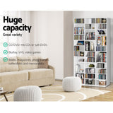 Adjustable Book Storage Shelf Rack Unit - White