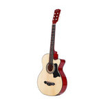 Alpha 38” Inch Full-Size Acoustic Guitar Wooden Folk Classical Cutaway Steel