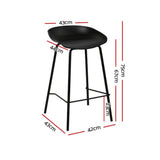 Artiss Kitchen Bar Stools Bar Stool Counter Chairs Metal Black Barstools