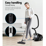 Bagless Cyclonic Cyclone Vacuum Cleaner Powerful 2200W HEPA Filter Vacuum Black