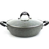 Bialetti 28cm Donatello petravera real stone skillet with lid induction