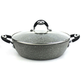 Bialetti 28cm Donatello petravera real stone skillet with lid induction