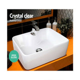 Cefito Rectangle Bathroom Ceramic Basin Vanity Bowl Sink Above Counter Hand Wash