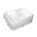 Cefito Rectangle Bathroom Ceramic Basin Vanity Bowl Sink Above Counter Hand Wash