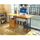 Computer Table Study Desk Home Office Work PC Station Storage Drawers Book Shelf