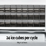 DEVANTi 3.2L Portable Ice Cube Maker Cold Commercial Machine Stainless Steel