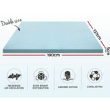 Memory Foam Mattress Topper Queen Size Cool Gel Bamboo Cover Motion Control