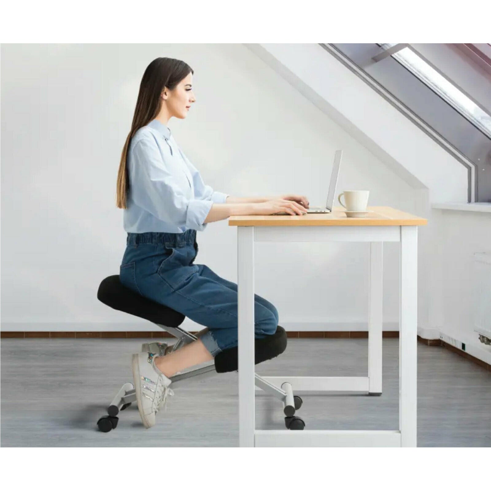 Ergonomic Adjustable Kneeling Chair Meditation Knee Straighten
