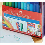 FABER CASTELL 48 PACK Connector Pens Kids Texters Colouring Drawing Art School