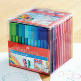 FABER CASTELL 48 PACK Connector Pens Kids Texters Colouring Drawing Art School