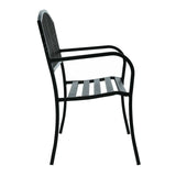 Garden Park Bench Outdoor Furniture Chair Seat Patio Black Steel