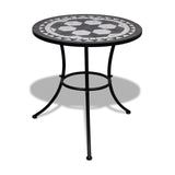 Garden Table Steel Frame Mosaic Patio Balcony Bistro Outdoor Setting Furniture